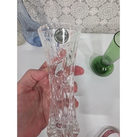 Lenox Fine Crystal Vase Czech Republic Cut Glass Bud Vase + More Unbranded - Picture 8 of 10